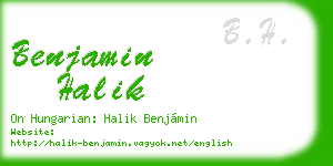 benjamin halik business card